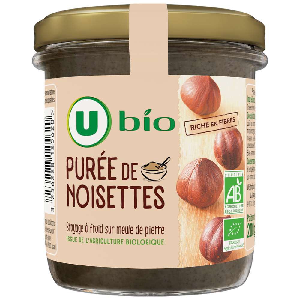 U BIO Purée de noisettes 200g