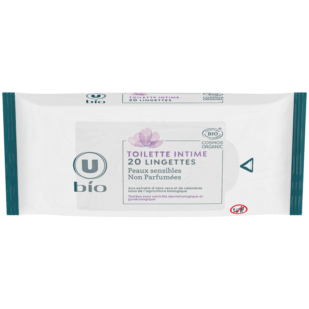 U BIO Lingettes toilette intime x20