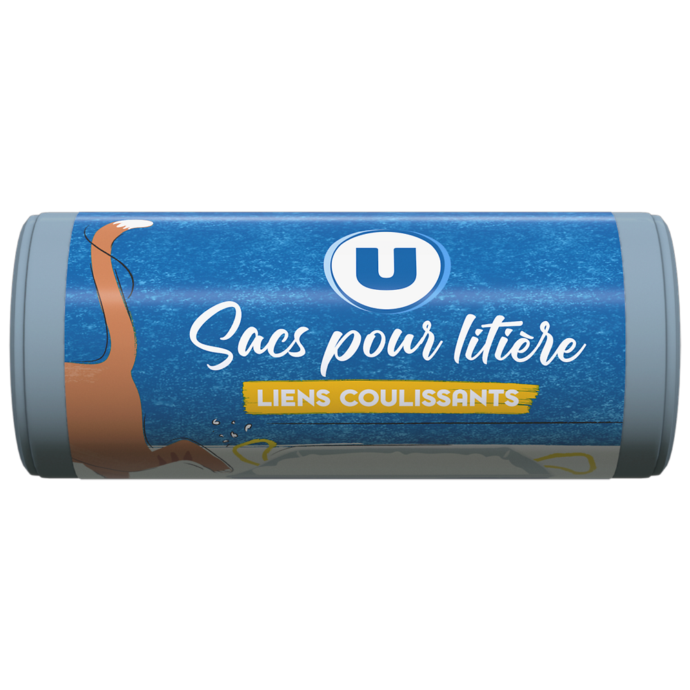 U Sachets pour litière avec liens x8