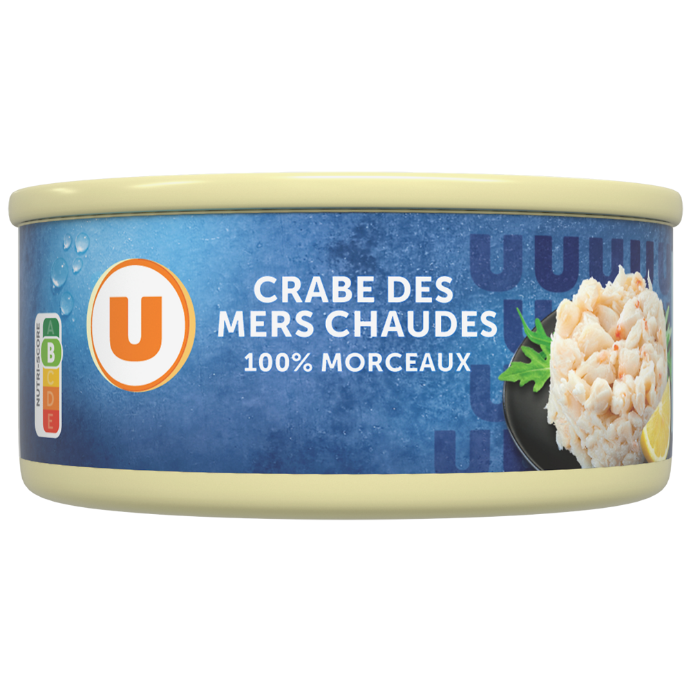 U Crabe des mers chaudes 100% morceaux boîte 1/4 105g