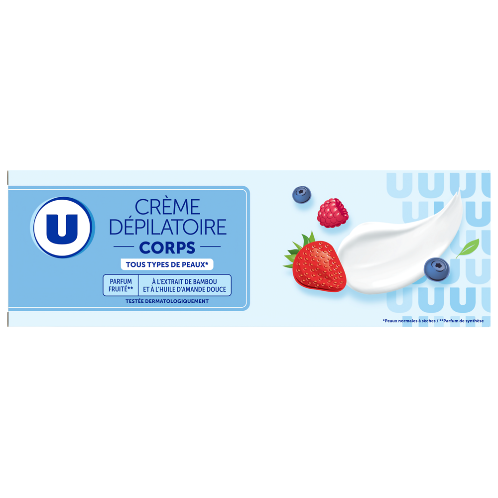 U Crème dépilatoire tous types de peaux, 200ml