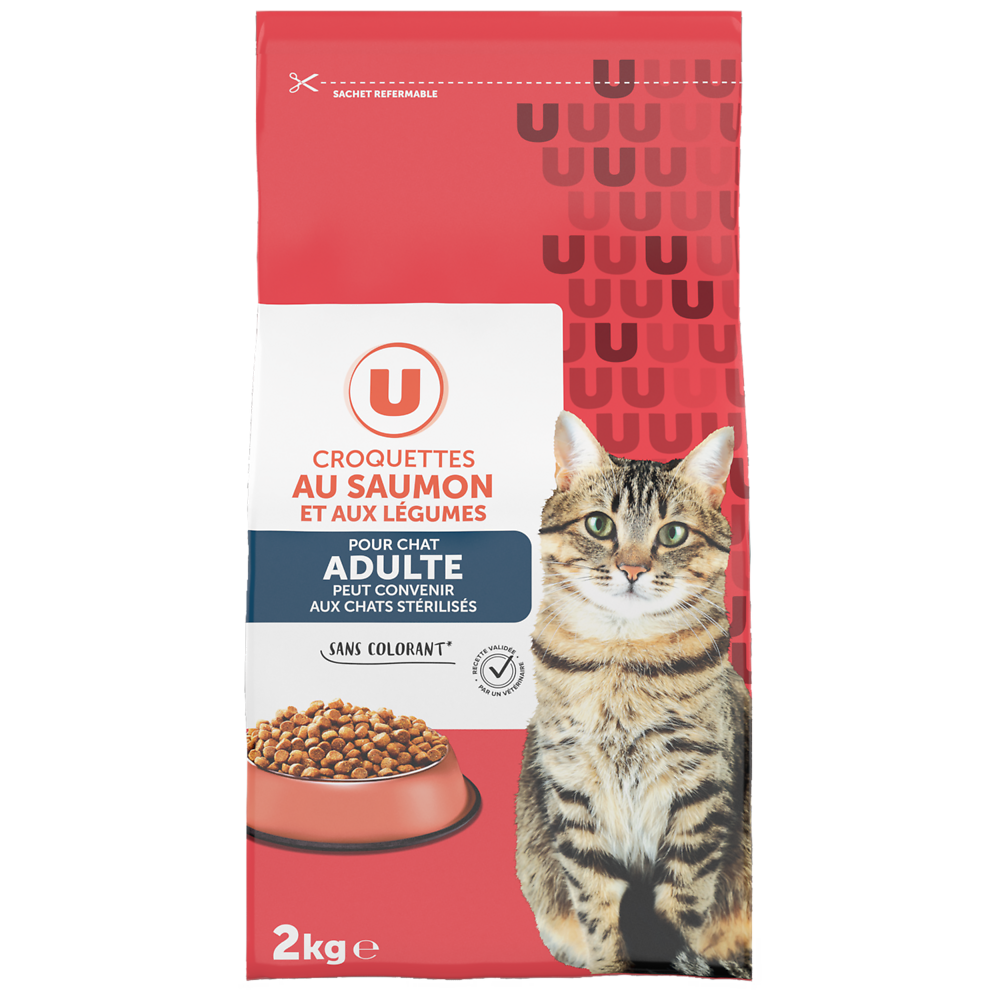 U Croquettes au saumon aux légumes pour chat 2kg