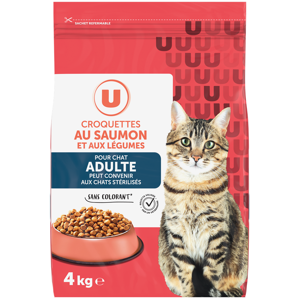 U Croquettes au saumon aux légumes pour chat  4kg