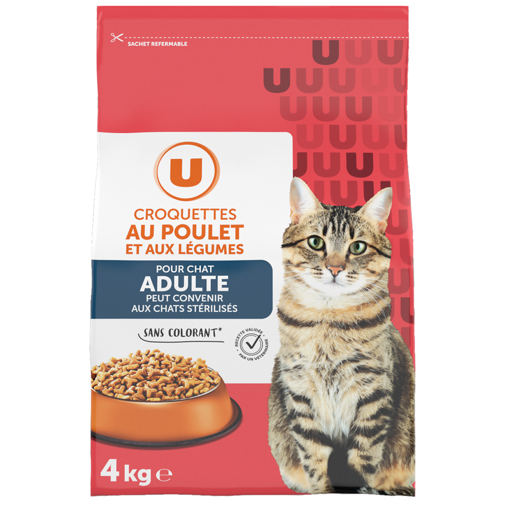 U Croquettes au poulet et aux légumes pour chat 4kg