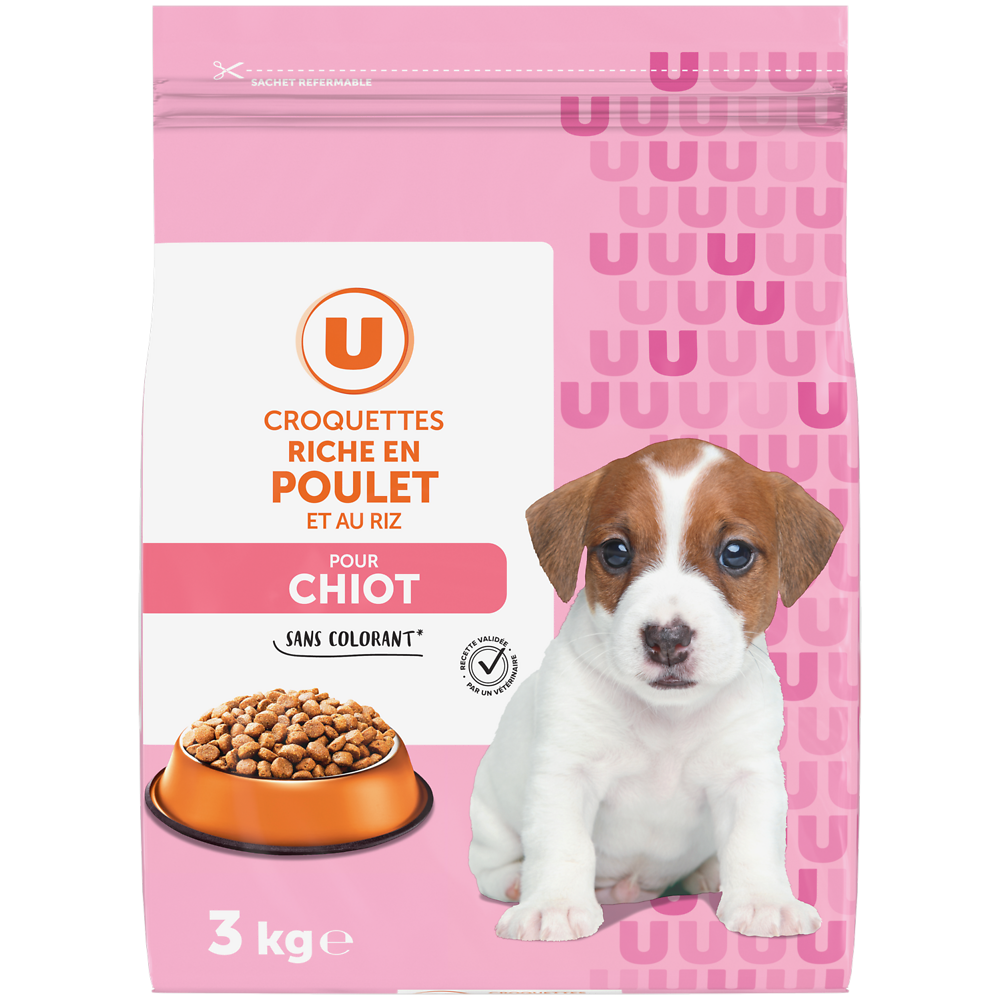 U Croquettes riche en poulet pour chiot  3kg