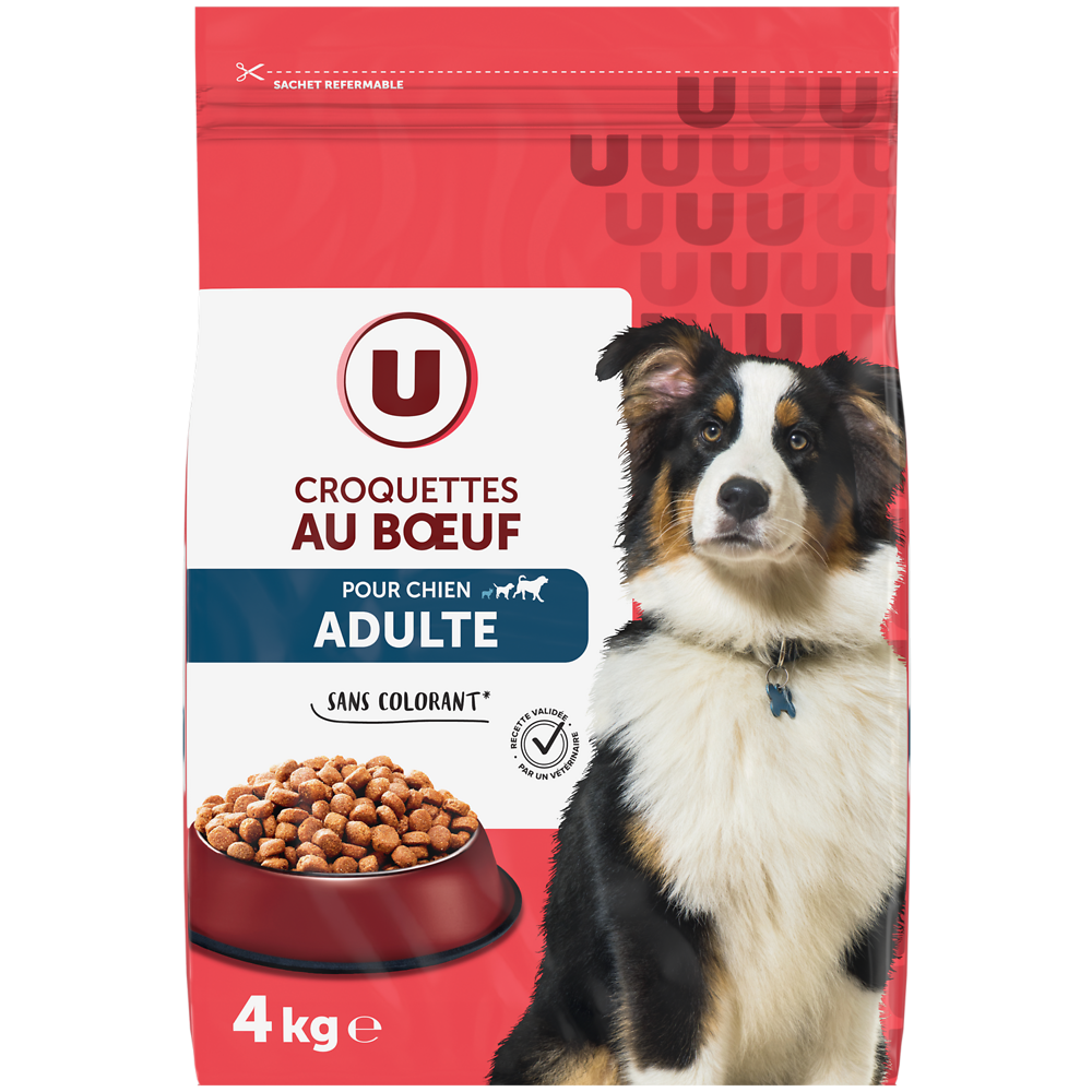 U Croquettes au boeuf pour chien  4kg