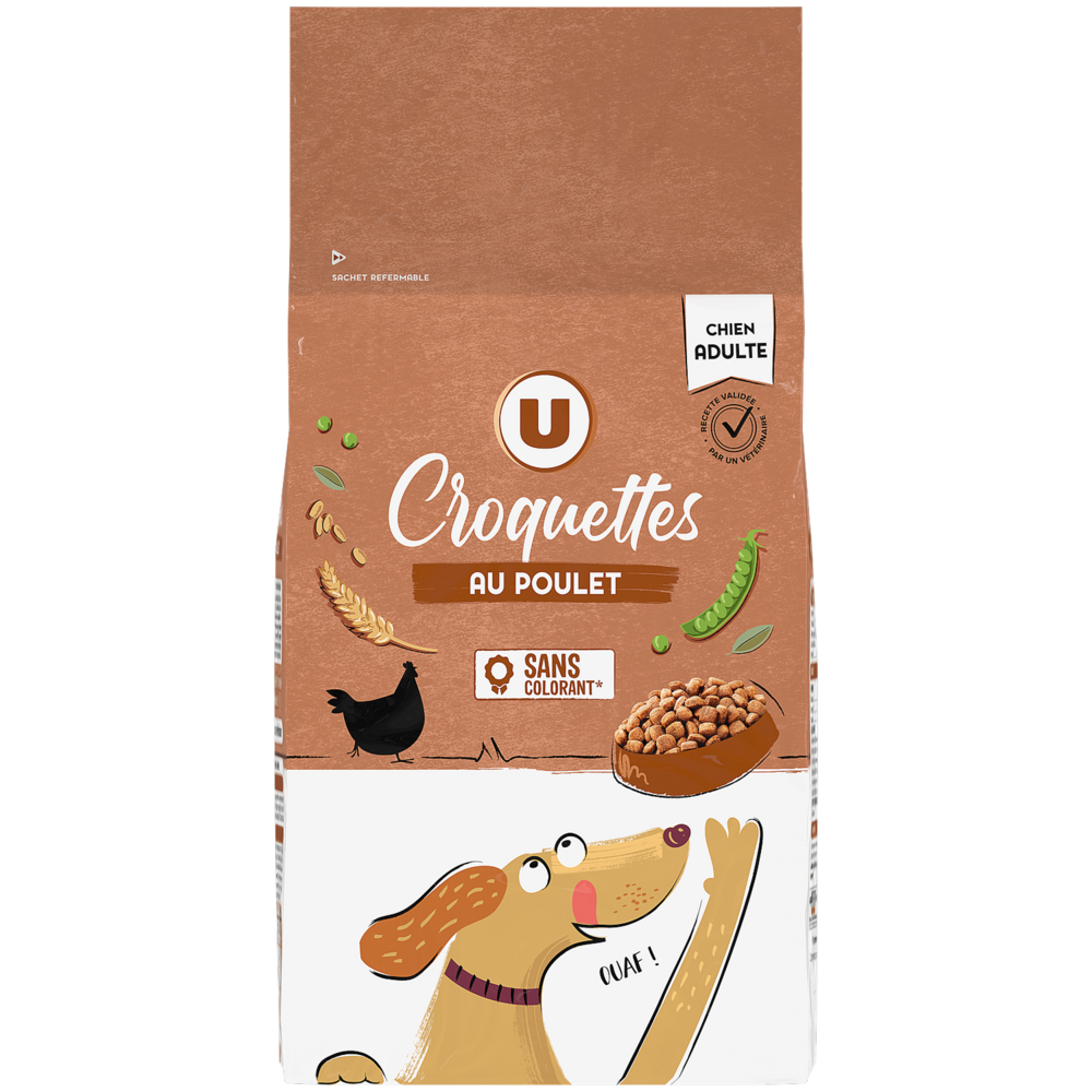 U Croquettes au poulet pour chien  10kg