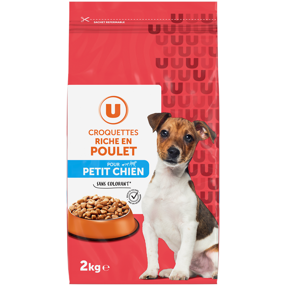 U Croquettes riches en poulet pour petit chien  2kg