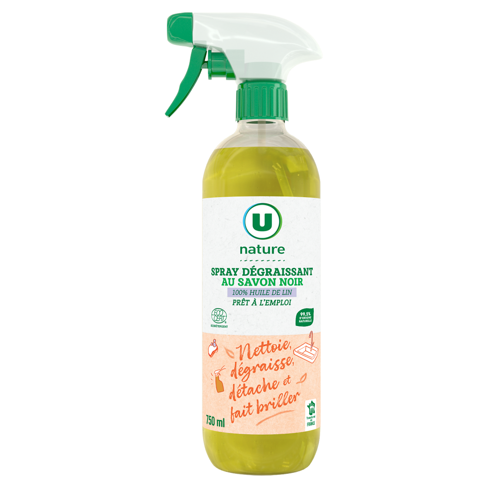 U NATURE Spray dégraissant au savon noir 750ml