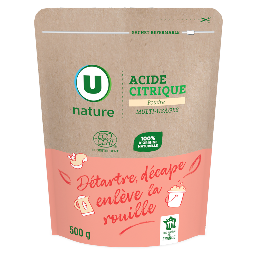 U NATURE Acide citrique sachet 500g