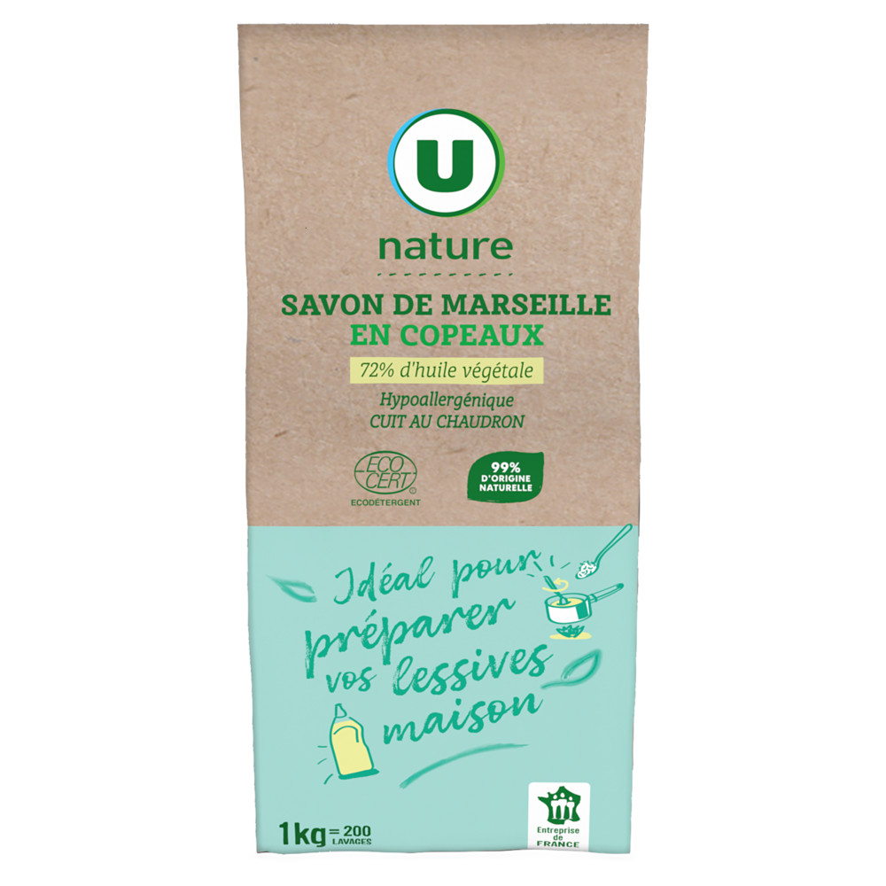 U NATURE Copeaux de savon de Marseille sachet 1kg