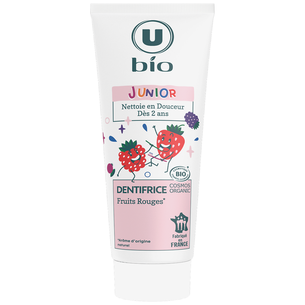 U BIO Dentifrice junior fruits rouges 75ml