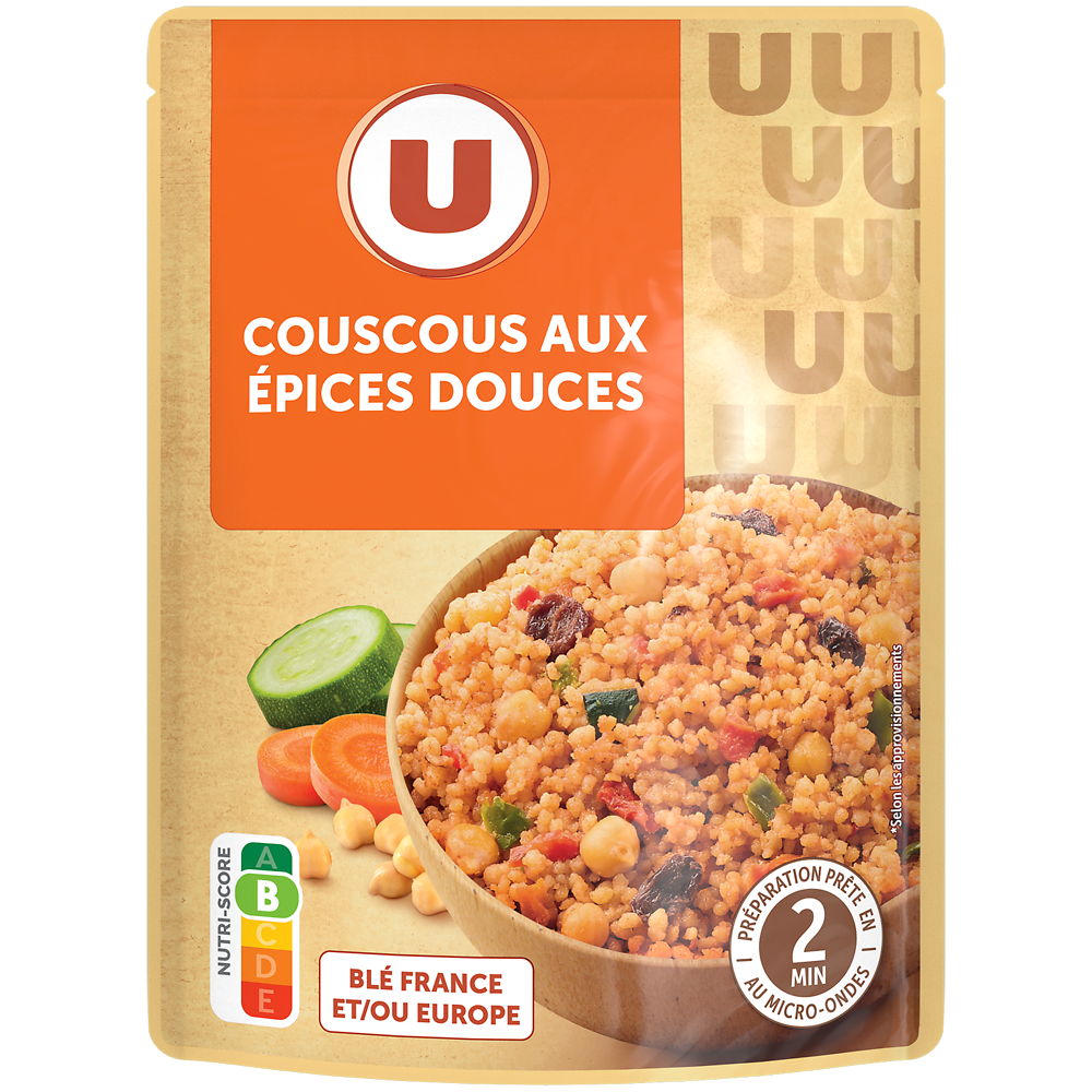 U Couscous aux épices douces sachet micro-ondable 2' 250g