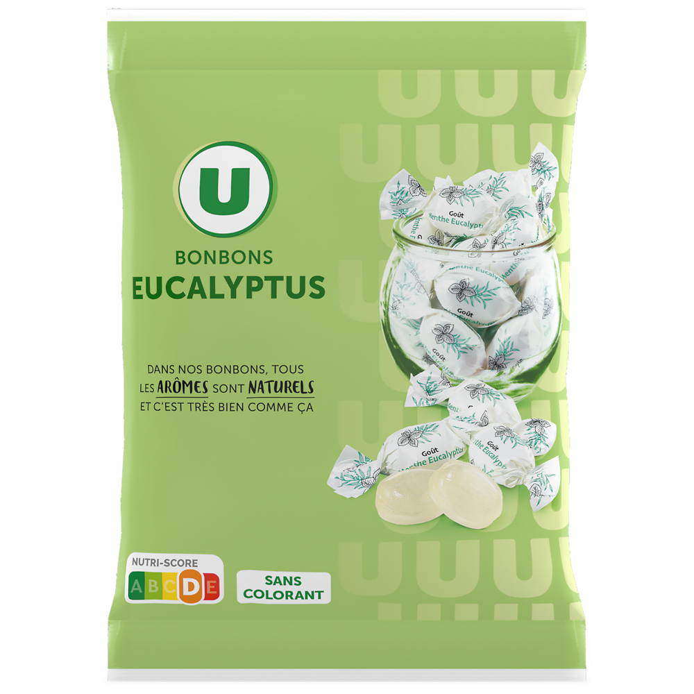 U Bonbon menthe eucalyptus 210g