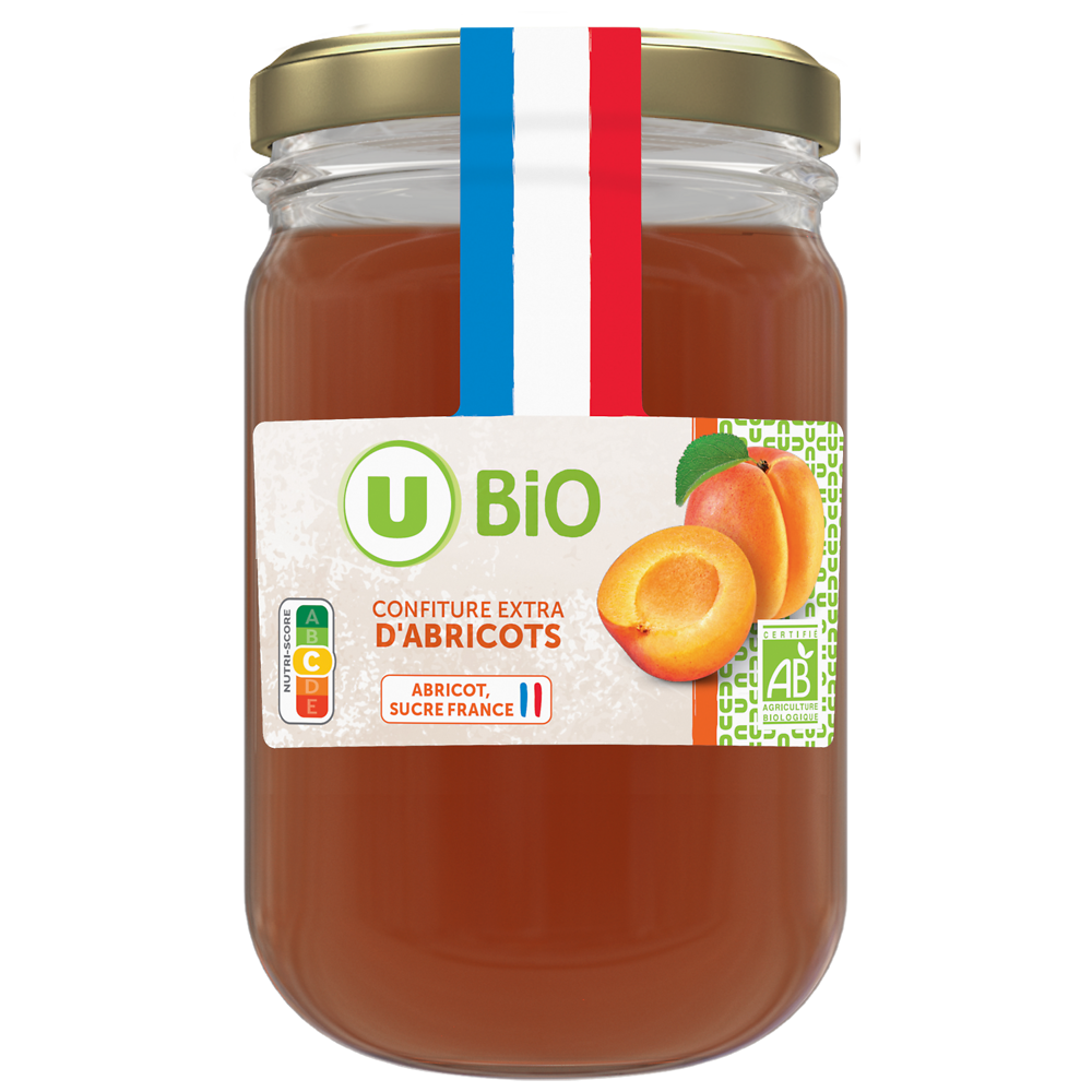 U BIO Confiture extra d'abricots pot 280g