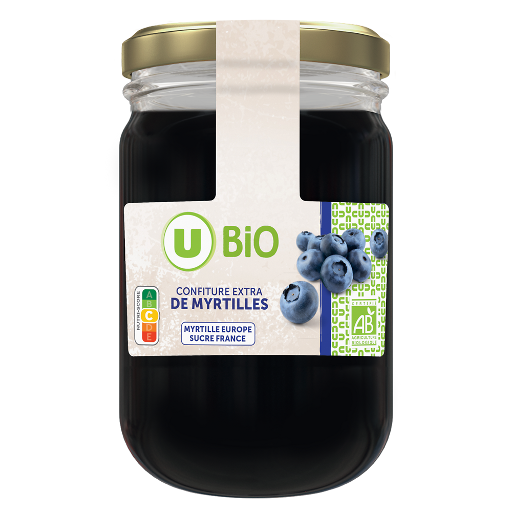 U BIO Confiture extra de myrtilles  pot 280g