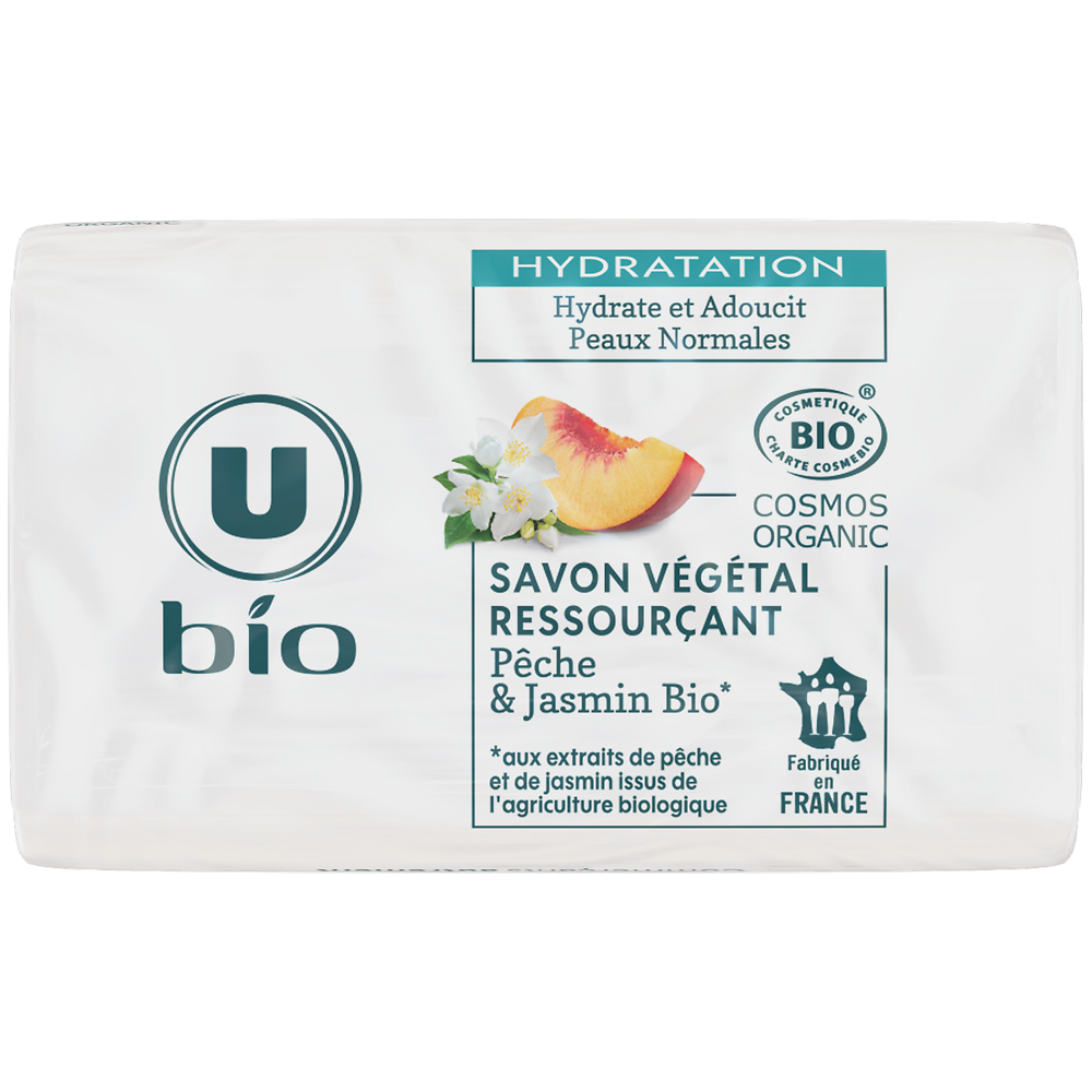 U BIO Savon pêche jasmin 100g