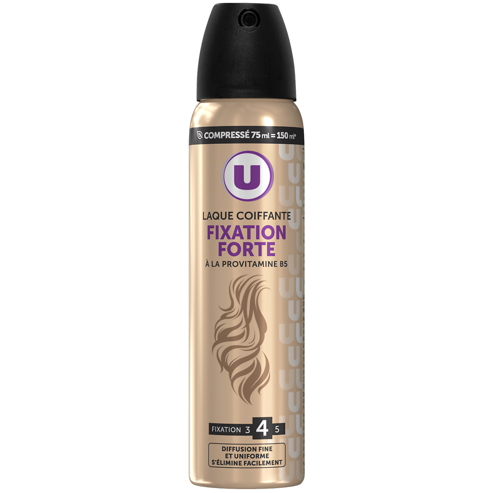 U Laque coiffante Fixation forte - 75ml