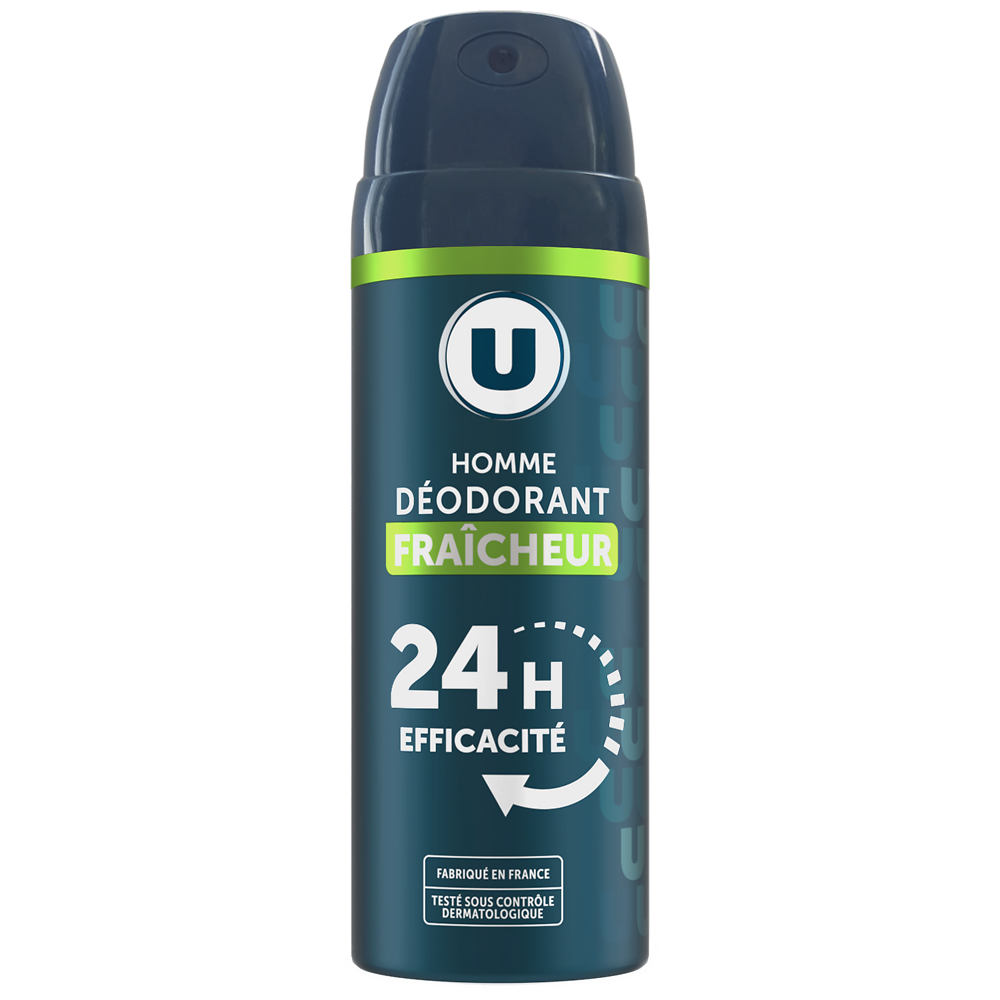 U Déodorant homme fraîcheur 24h, atomiseur 200ml