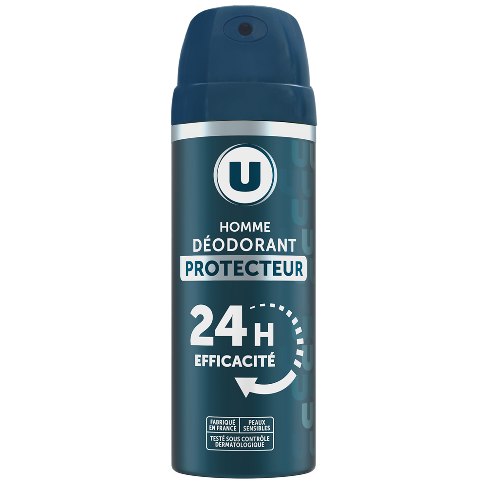 U Déodorant homme protecteur peaux sensibles 24h, 200ml