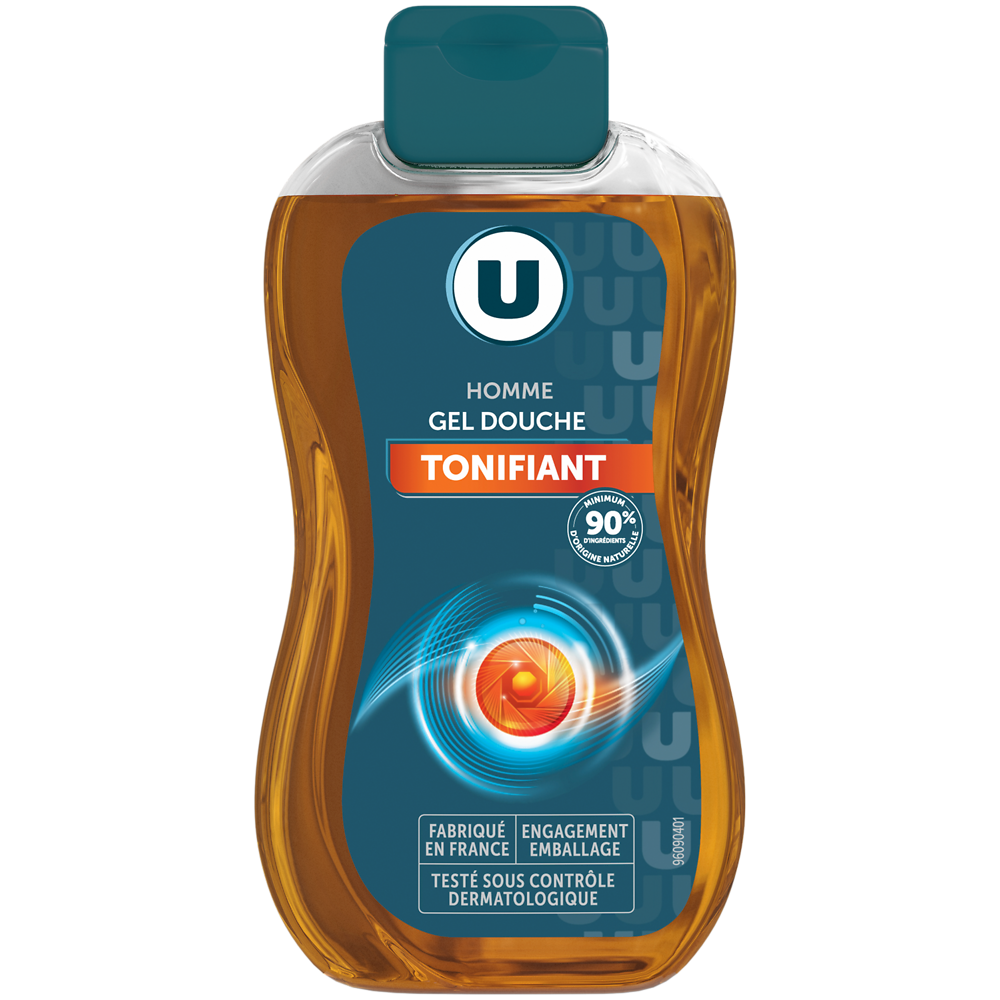 U Gel douche homme tonifiant, flacon 250ml