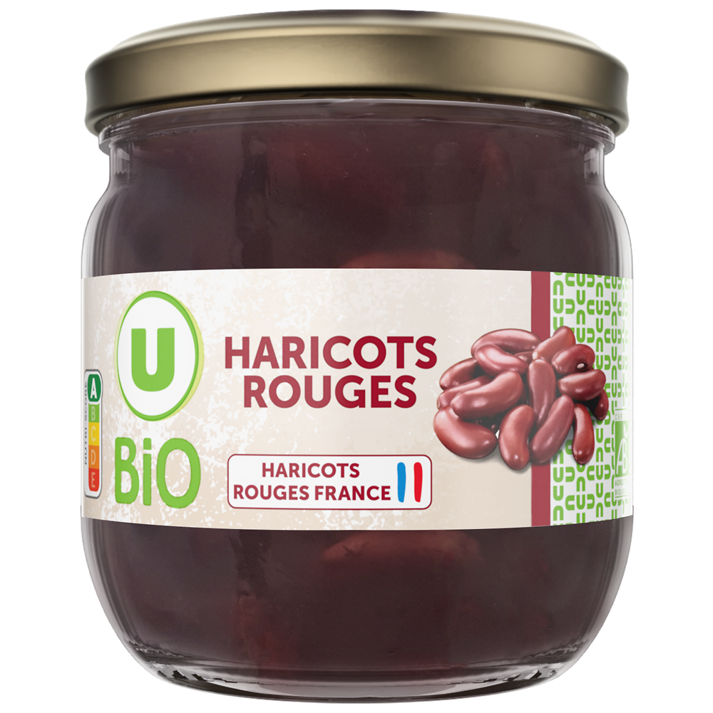 U BIO Haricots rouges  bocal 37cl, 205g