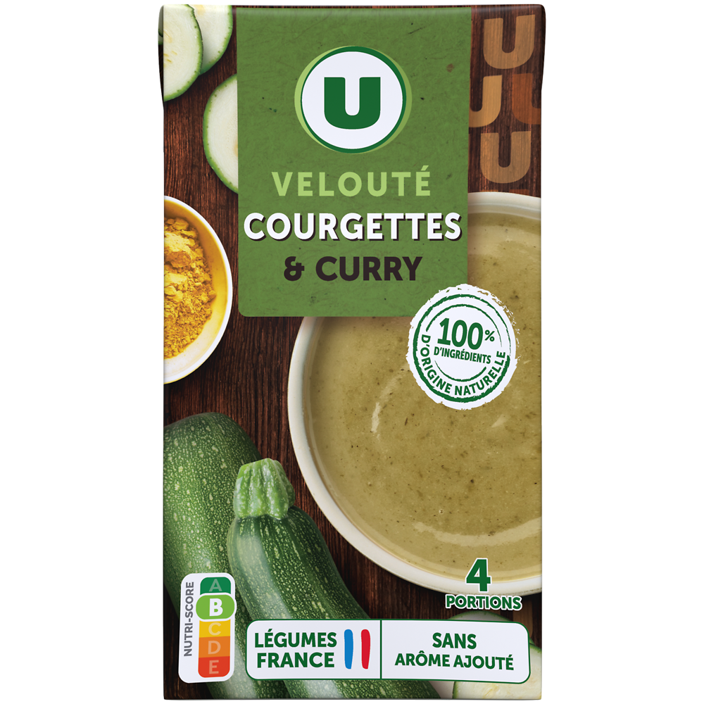 U Soupe Velouté de courgettes curry 1 litre