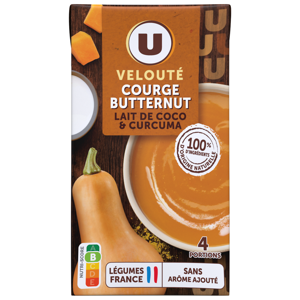 U Soupe Velouté butternut au lait de coco et curcurma 1 litre