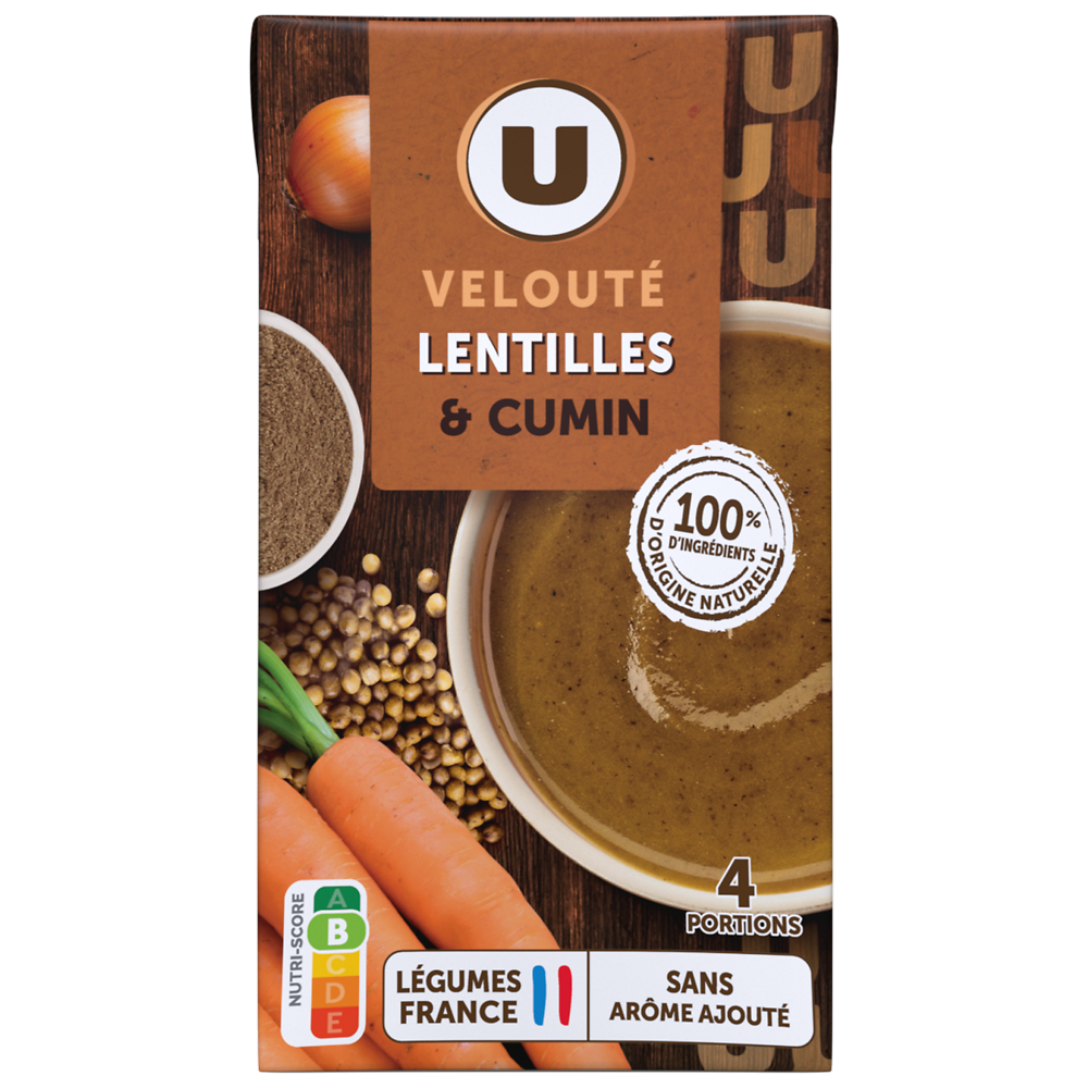 U Soupe Velouté de lentilles 1 litre