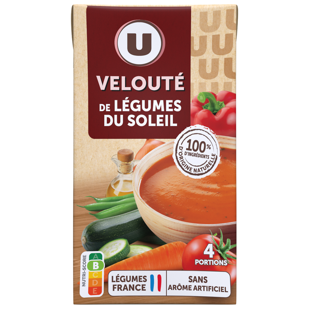 U Soupe Velouté de légumes du soleil brique 1 litre