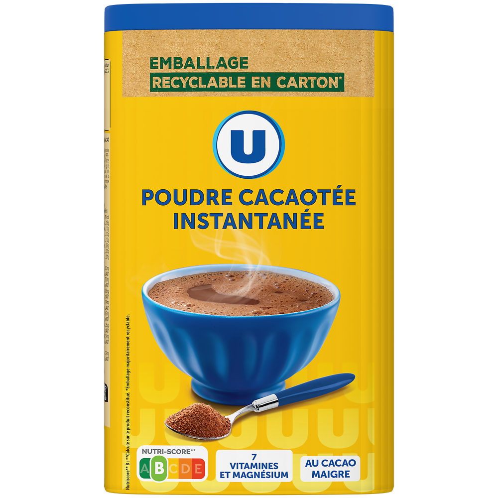 U Poudre cacaotée instantanée 20% de cacao  1Kg