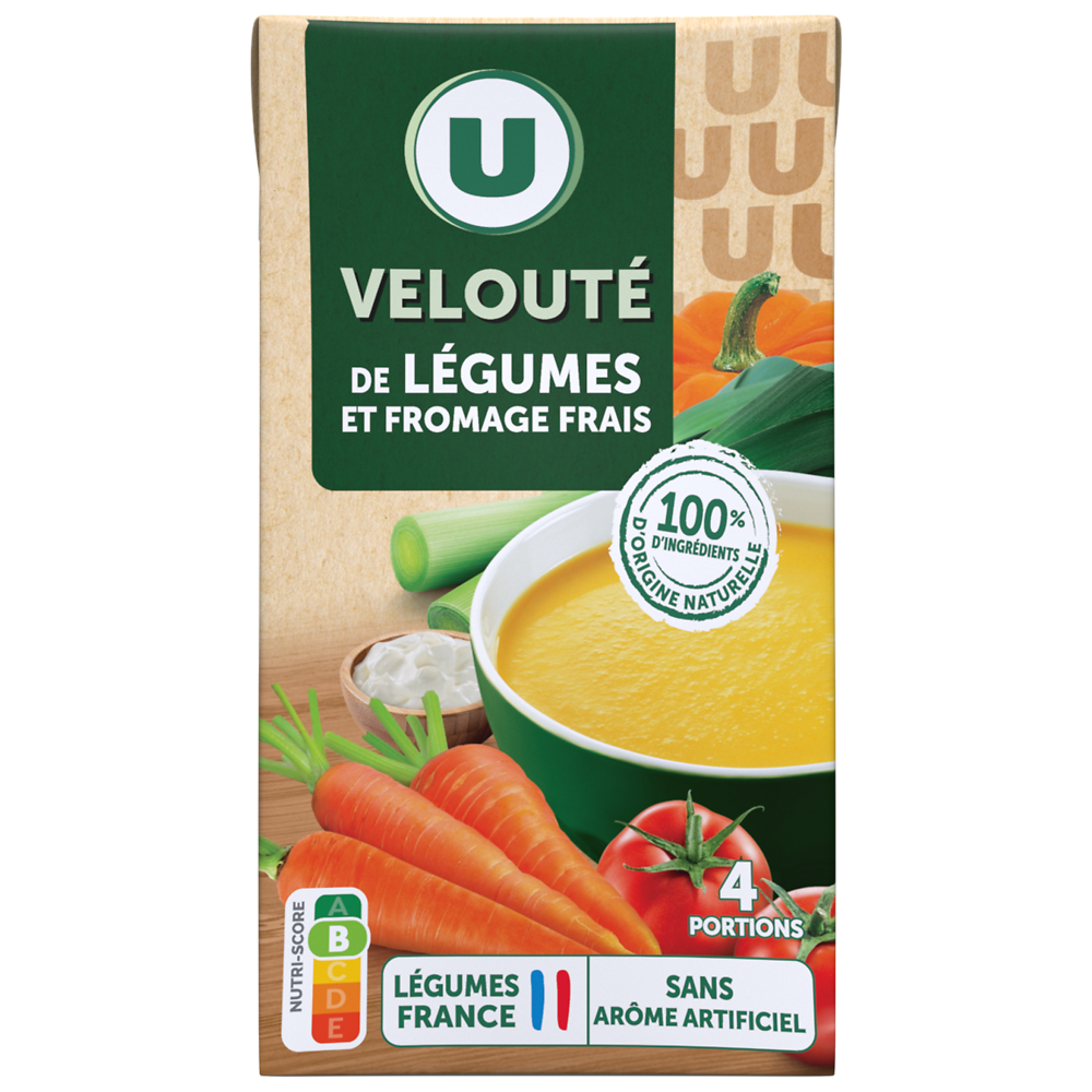 U Soupe Velouté de légumes fromage fondu brique 1L