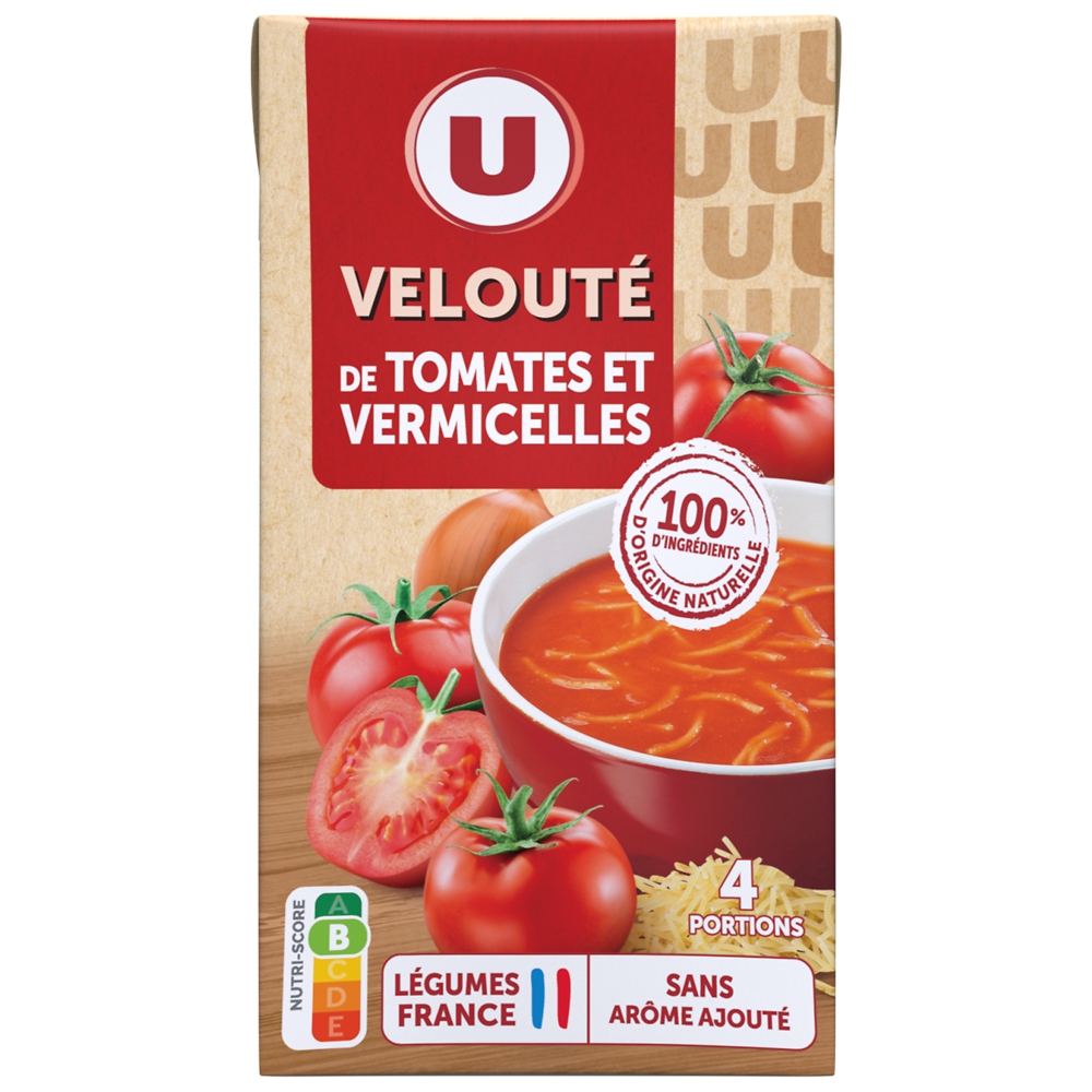 U Soupe Velouté tomates vermicelles brique 1L