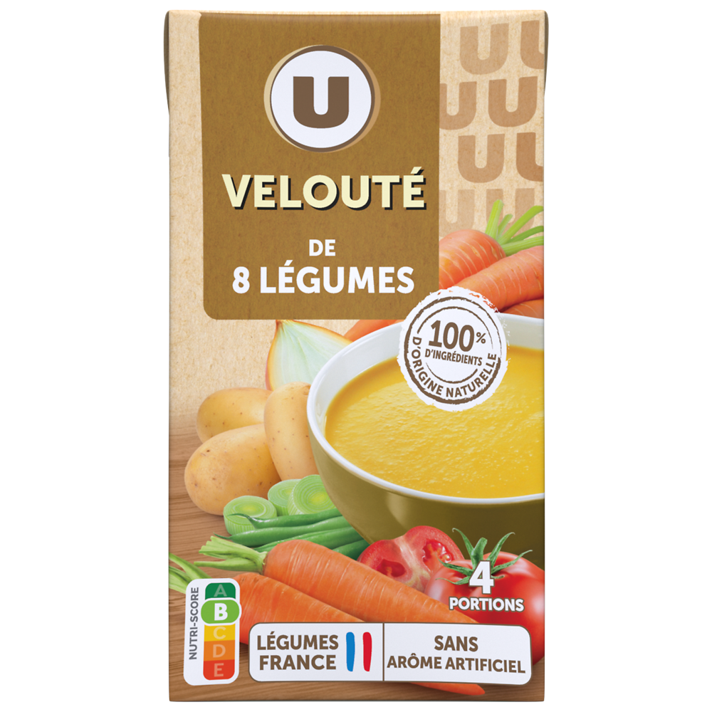 U Soupe Velouté aux 8 légumes 1 litre