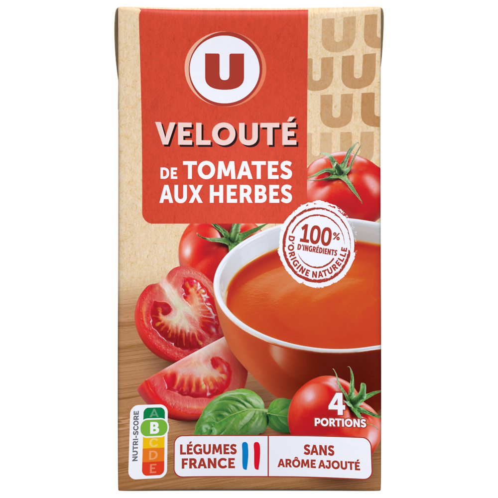 U Soupe Velouté de tomates brique 1 litre