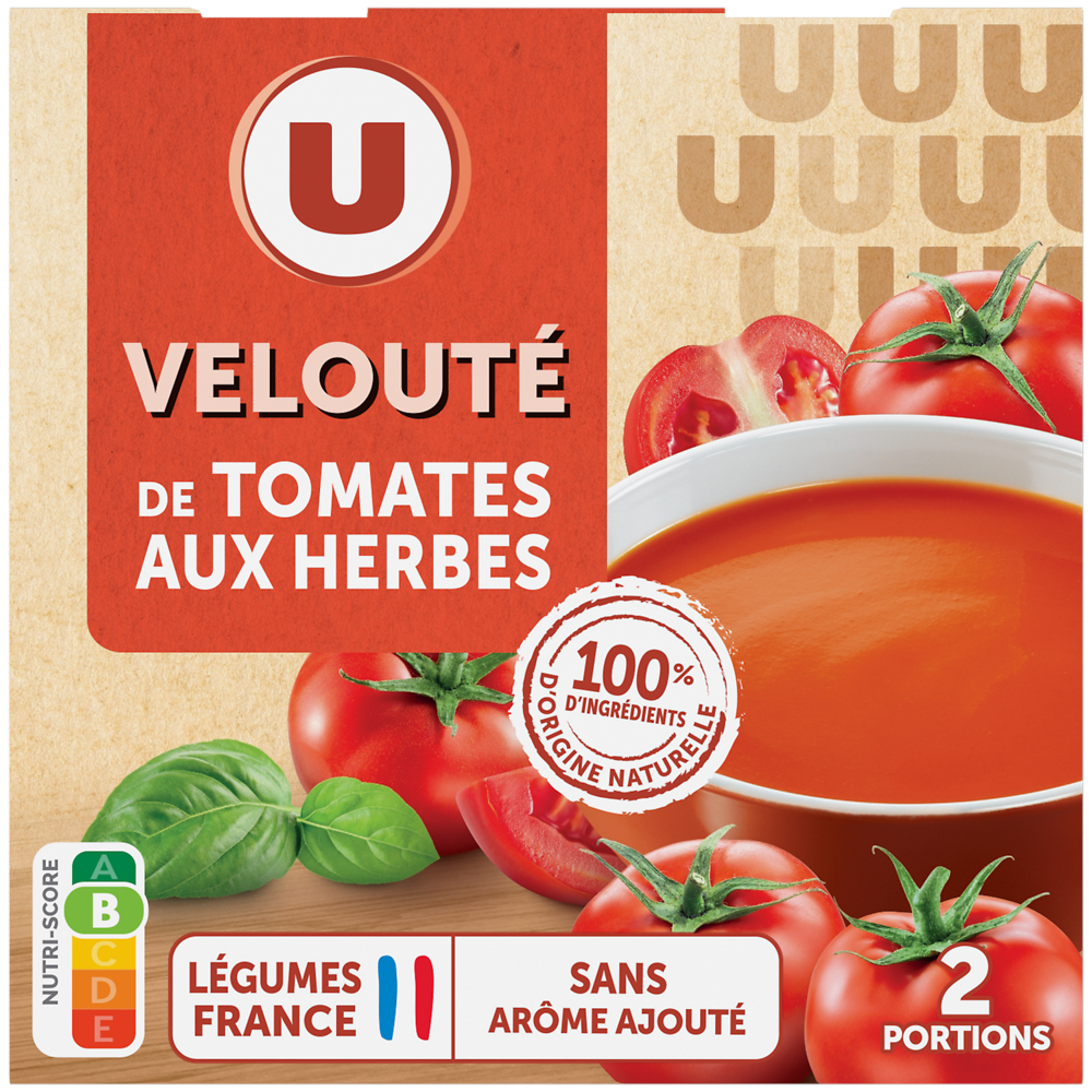 U Soupe Velouté de tomates brique 2x30cl