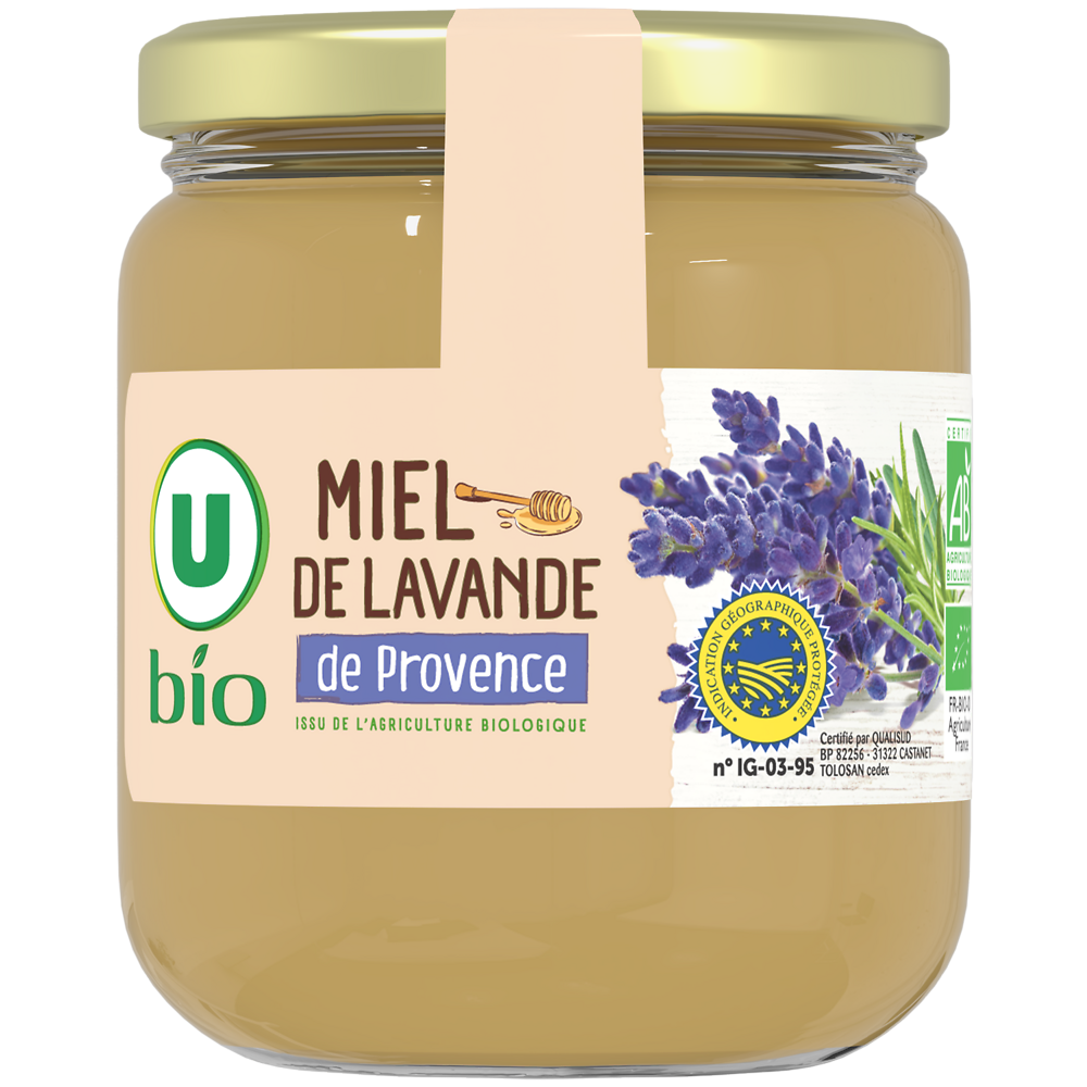 U BIO Miel de lavande de provence bio - Pot verre 250g