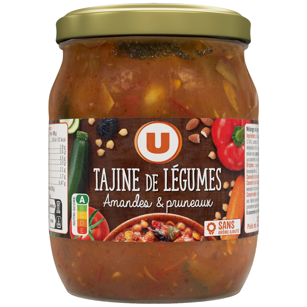 U Tajine de légumes amandes et pruneaux 520g