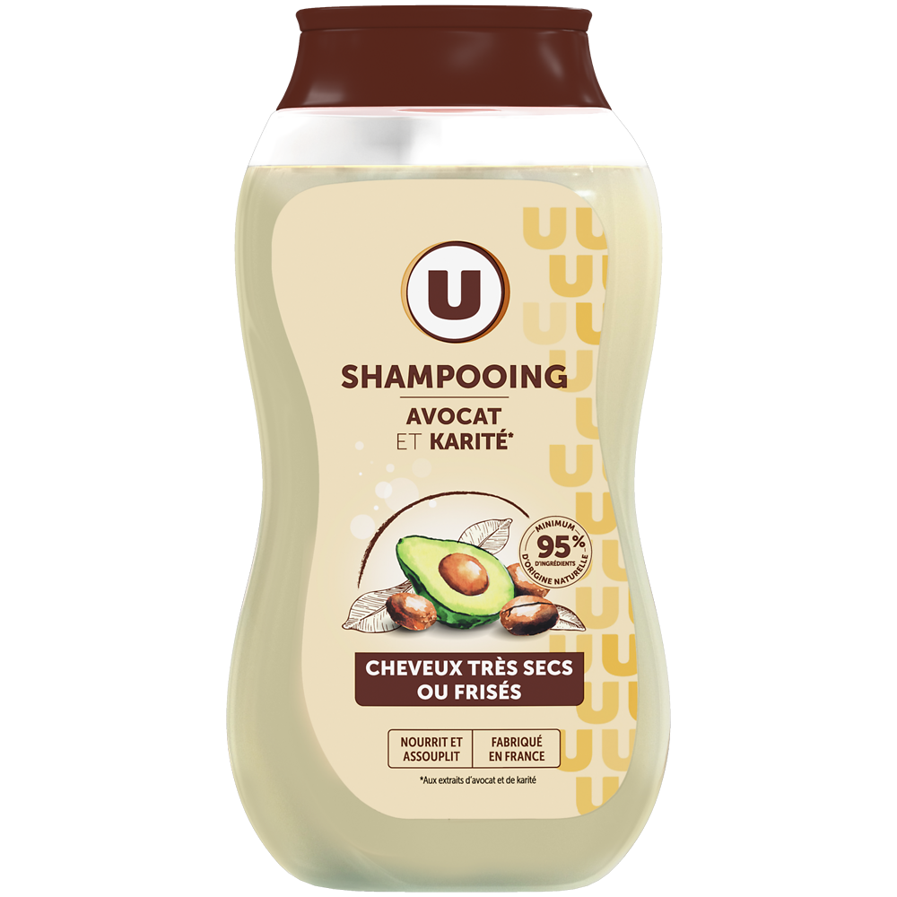 U Shampooing Cheveux très secs ou frisés, karité & avocat - 250ml