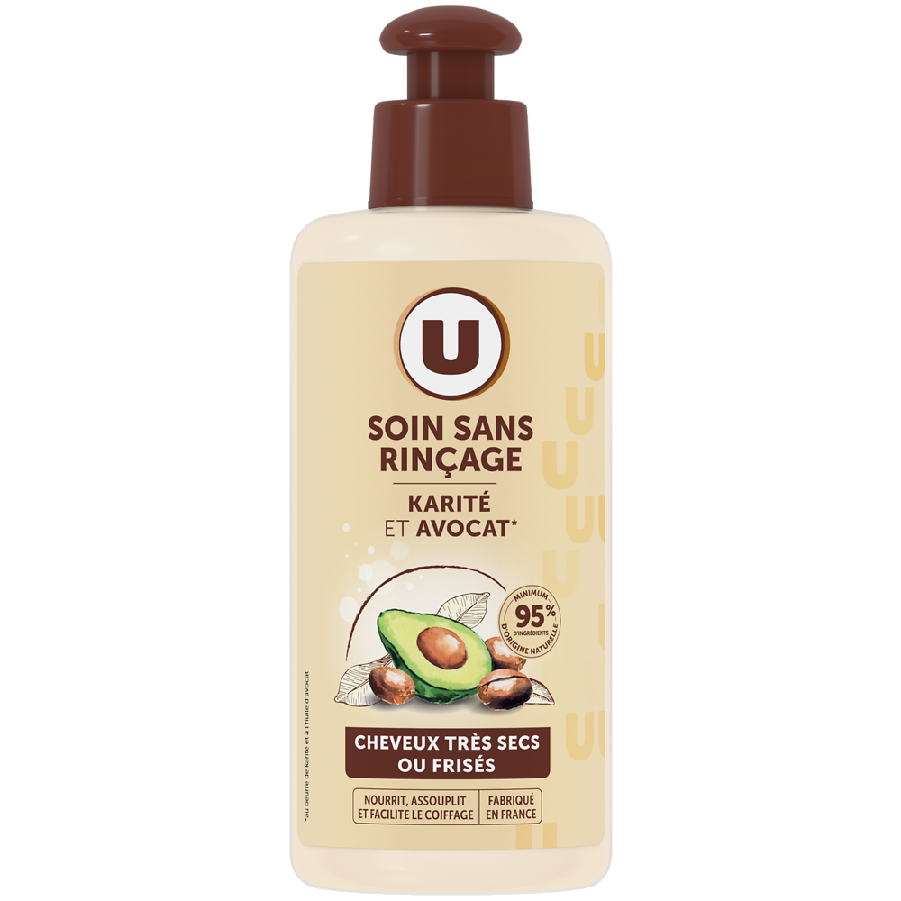 U Soin capillaire sans rinçage Cheveux très secs à frisés, karité & avocat - 300ml