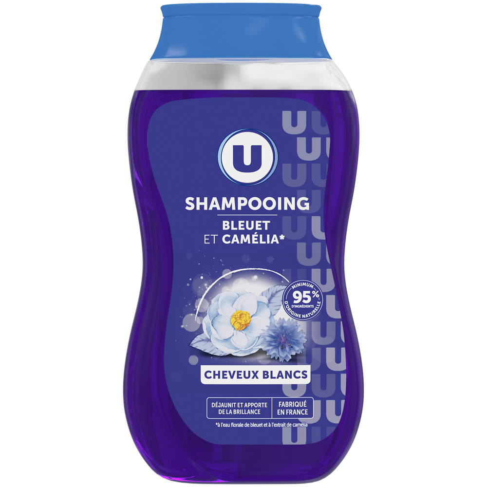 U Shampooing Cheveux blancs, bleuet & camélia - 250ml