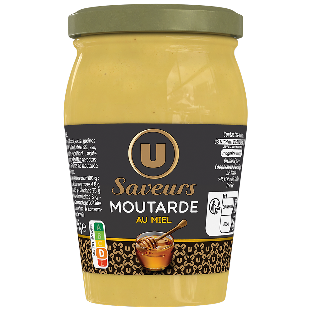 U SAVEURS Moutarde au miel 235g