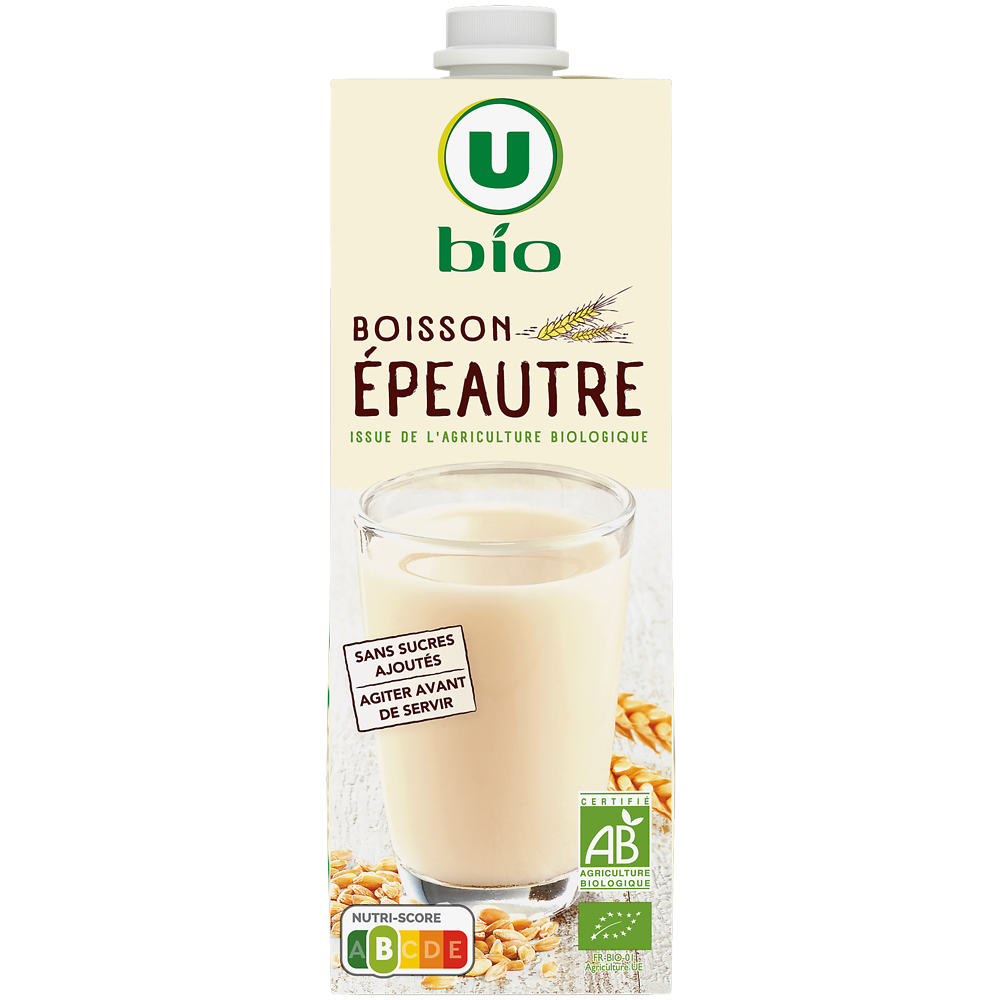 U BIO Boisson épeautre sans sucres ajoutés  brique 1 litre