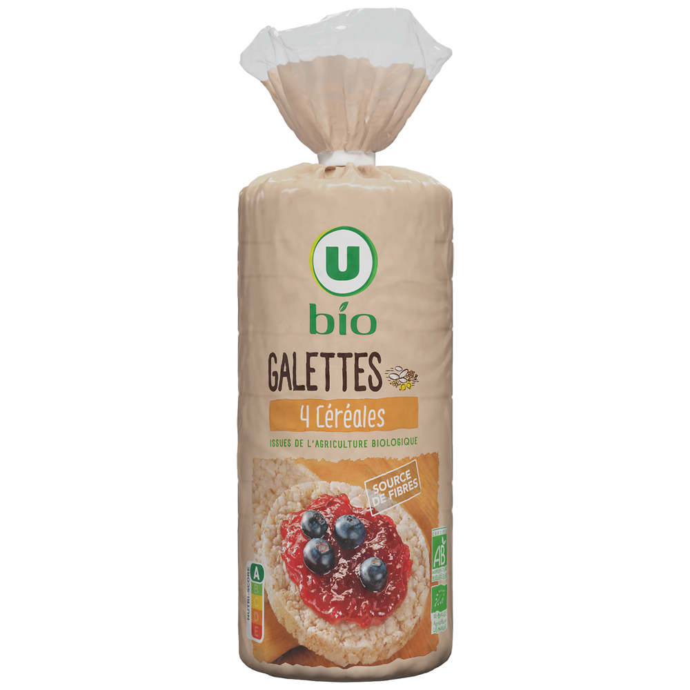 U BIO Galettes 4 céréales  130g