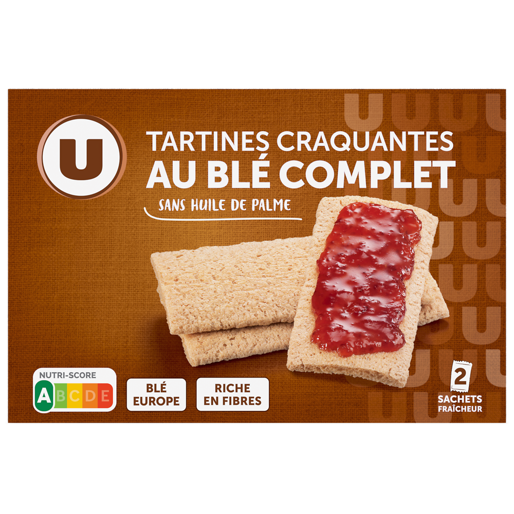 U Tartines craquantes au blé complet 250g