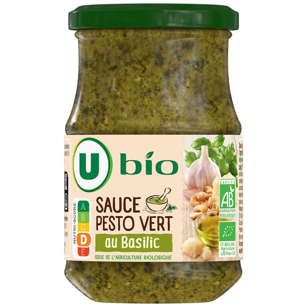 U BIO Sauce pesto vert , 190g