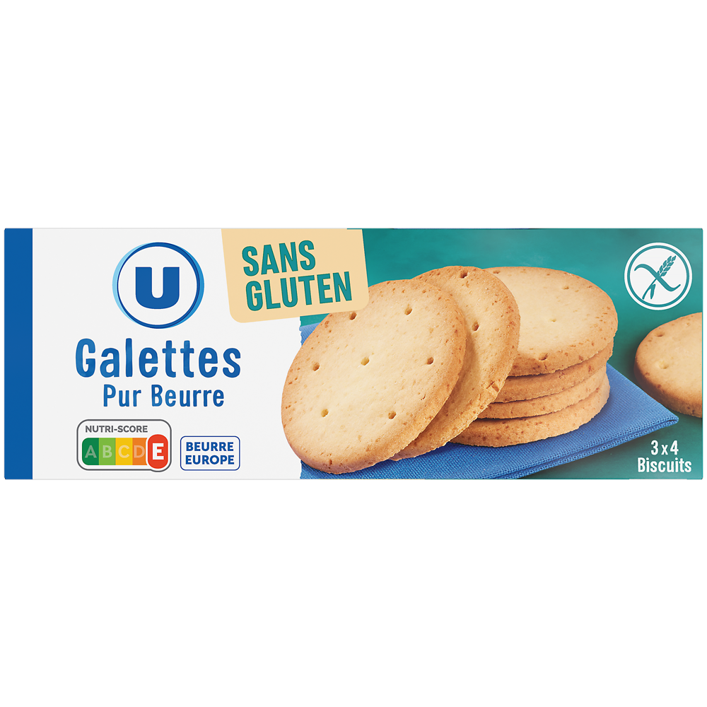 U SANS GLUTEN Galettes pur beurre , 105G