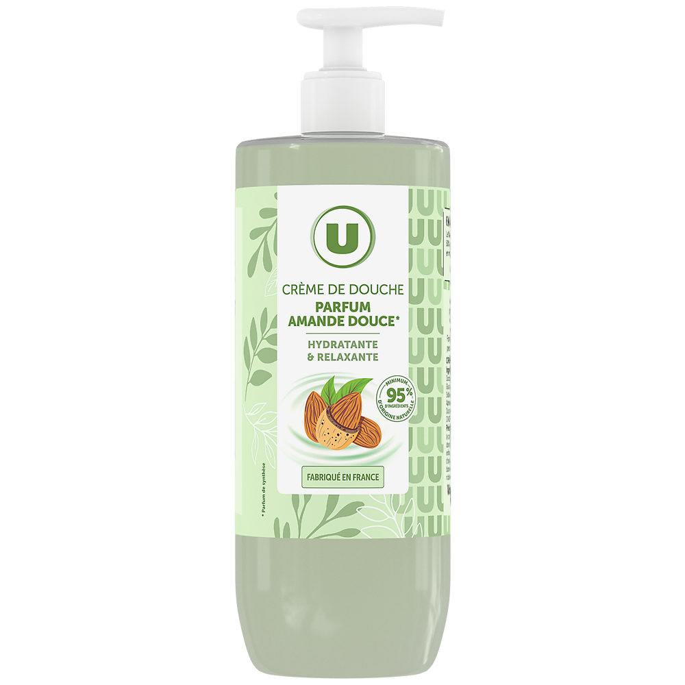 U Crème de douche amande douce, 750ml