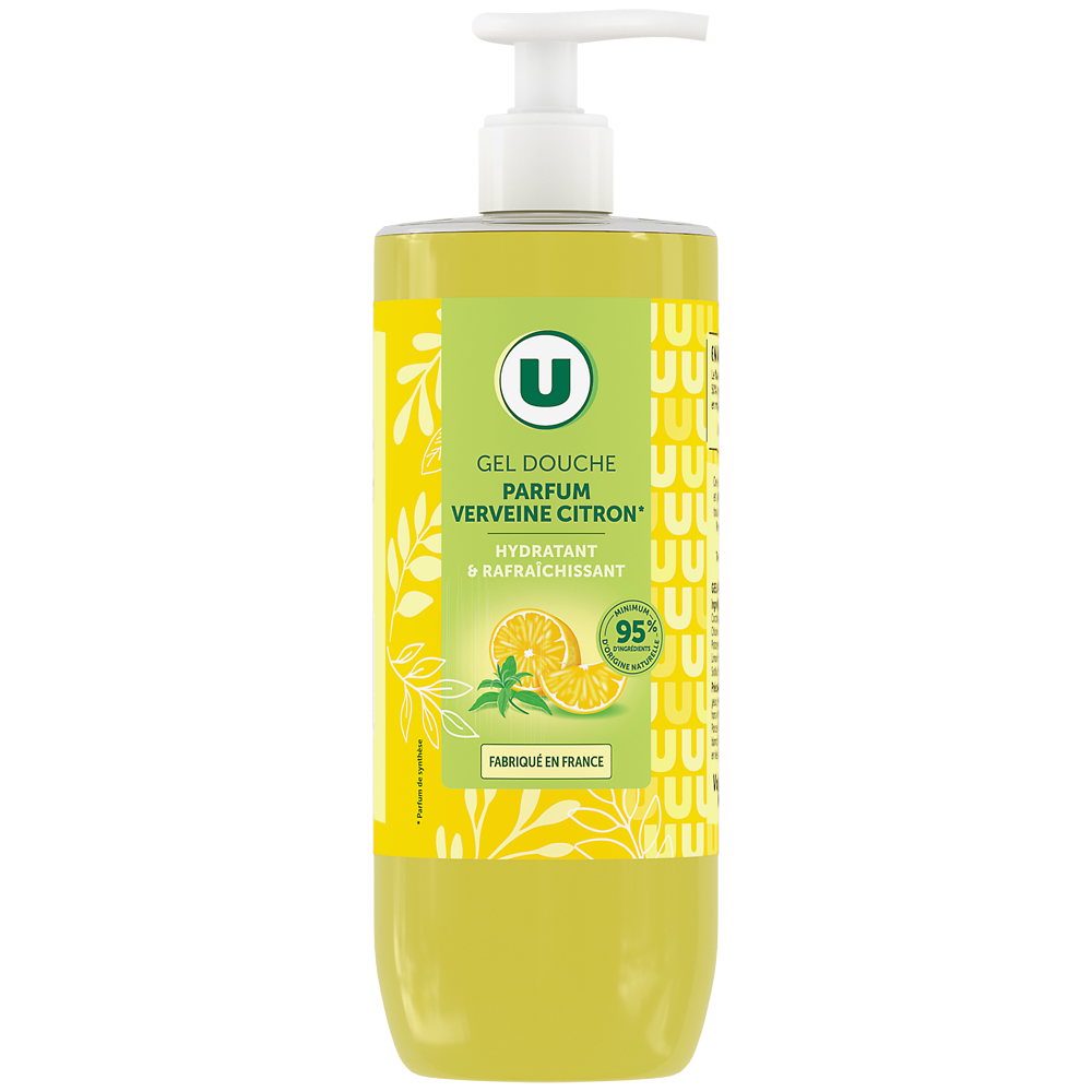 U Gel douche Parfum verveine citron - Pompe 750ml