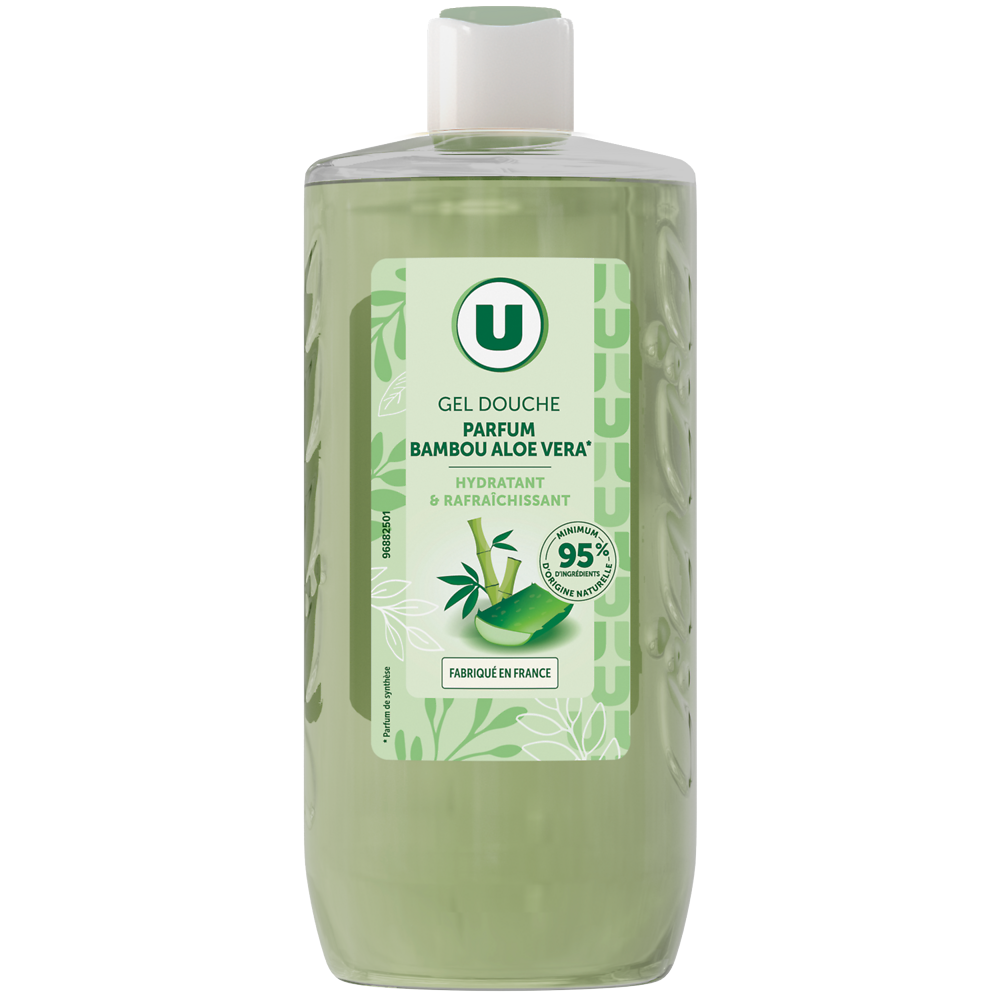 U Gel douche bambou aloe vera, flacon 250ml